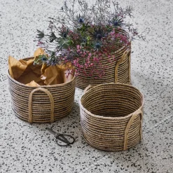 House Doctor Aufbewahrung|Aufbewahrung|Aufbewahrungskorb, HDDungi, Schwarz;Natur