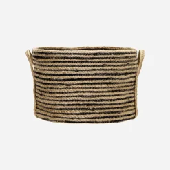 House Doctor Aufbewahrung|Aufbewahrung|Aufbewahrungskorb, HDDungi, Schwarz;Natur