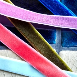 House Doctor Verpackung|Band, HDVelvet, Blau;Koralle;Dunkelgrün;Lila;Hellblau