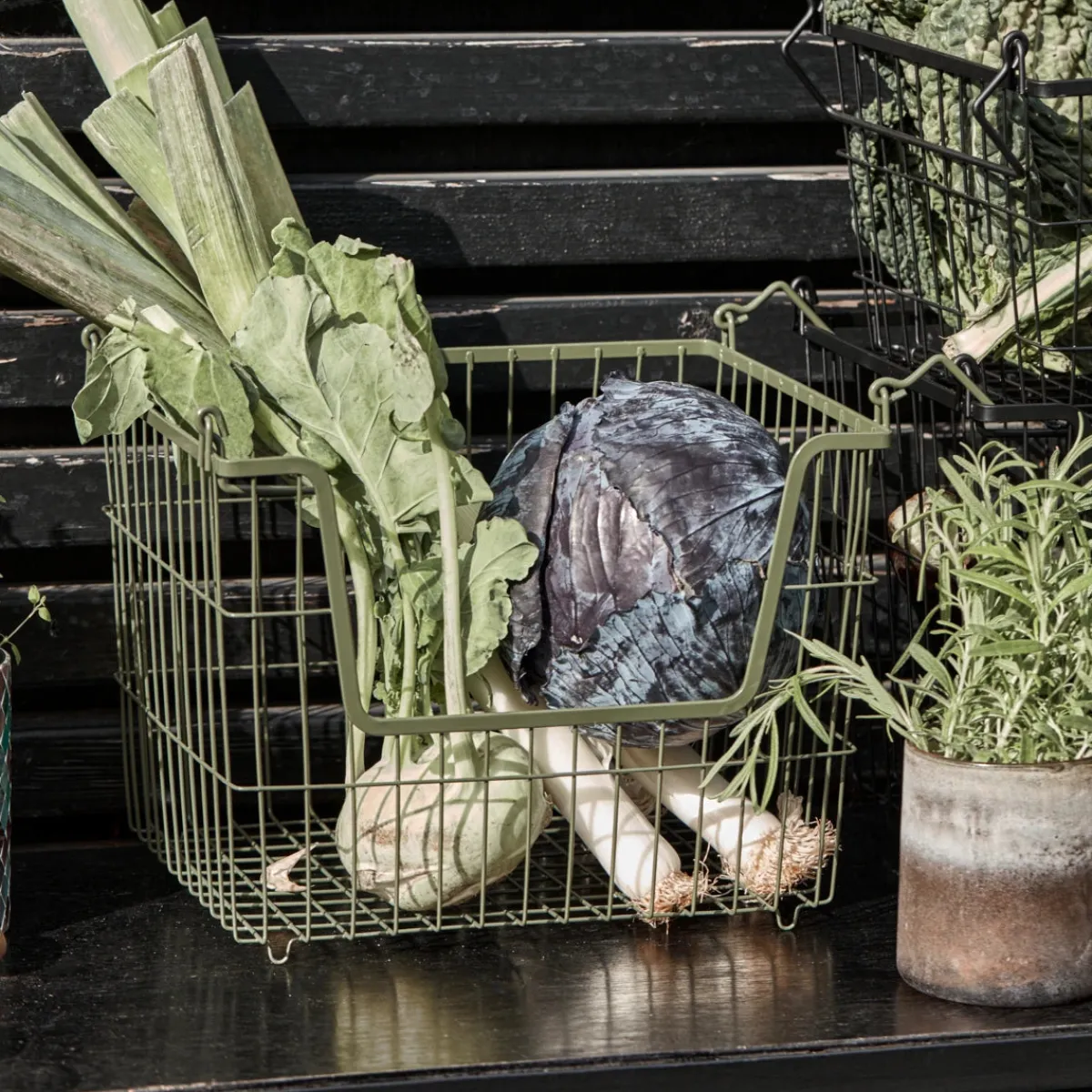 House Doctor Aufbewahrung|Aufbewahrung|Basket, HDTaw, Army green