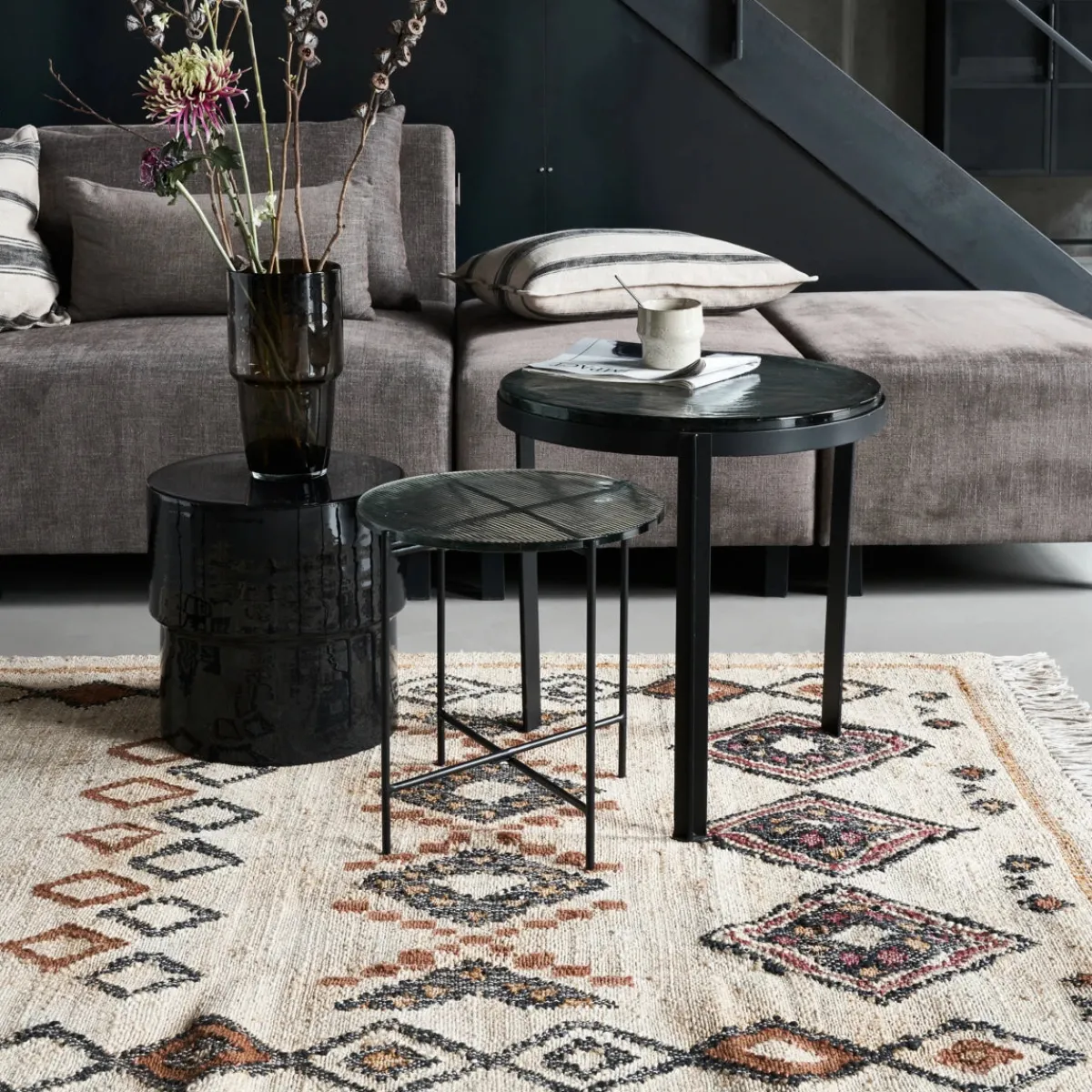 House Doctor Beistelltische Und Nachttische|Beistelltische Und Nachttische|Beistelltisch, HDTamu, Schwarz