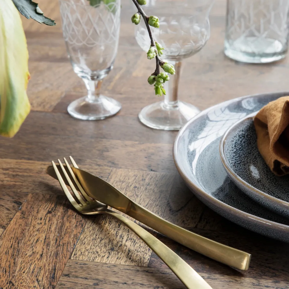 House Doctor Geschirr|Geschirr|Besteckset, HDGolden, Gold