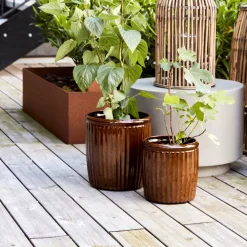 House Doctor Blumentöpfe|Blumentöpfe|Blumentopf, HDGroove, Braun