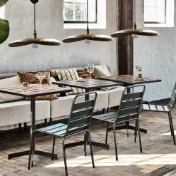 House Doctor Esstische|Esstische|Café-Tisch, HDGeometric, Braun;Blau