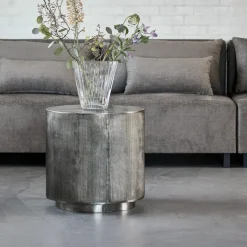 House Doctor Beistelltische Und Nachttische|Beistelltische Und Nachttische|Couchtisch, Rota, Gebürstetes Silber