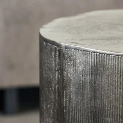 House Doctor Beistelltische Und Nachttische|Beistelltische Und Nachttische|Couchtisch, Rota, Gebürstetes Silber