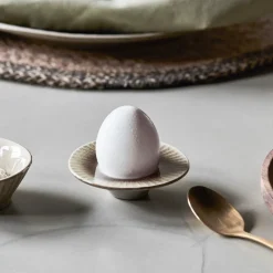 House Doctor Geschirr|Geschirr|Eierbecher, HDPleat, Grau/braun