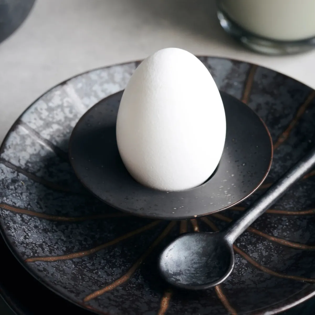 House Doctor Geschirr|Geschirr|Eierbecher, Pion, Schwarz/Braun