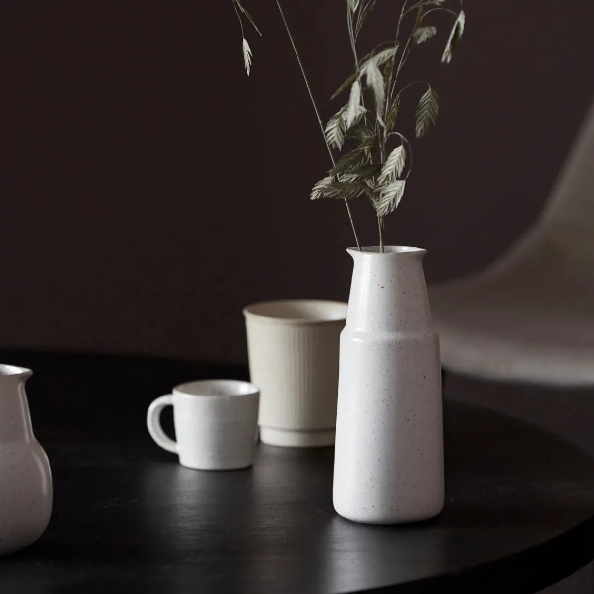 House Doctor Geschirr|Geschirr|Flasche, Pion, Grau/ weiß