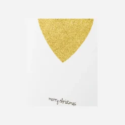 House Doctor Christmas Giftwrapping|Grußkarten, HDGlitr w. envelope, Weiß;Gold