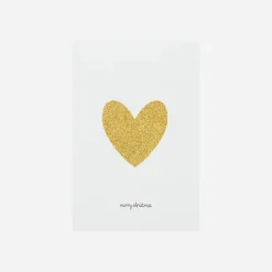 House Doctor Christmas Giftwrapping|Grußkarten, HDGlitr w. envelope, Weiß;Gold