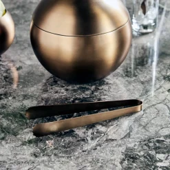 House Doctor Cocktailzubehör|Cocktailzubehör|Ice cube tong, HDBaar, Antikes Messing-Finish