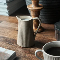 House Doctor Geschirr|Geschirr|Kanne, HDPleat, Grau/braun