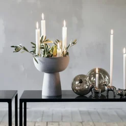 House Doctor Christmas Candle Holders|Kerzenhalter, Marmor, Grau