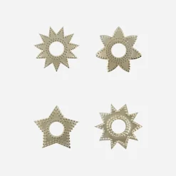 House Doctor Christmas Decor|Kerzenringe, HDRing, Antikes Champagner-Silber-Finish