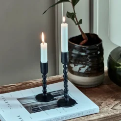 House Doctor Heimdekor|Teelichthalter Und Kerzenständer|Kerzenständer, HDMala, Schwarz