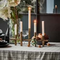 House Doctor Table Setting|Christmas Candle Holders|Kerzenständer, HDMaxi45, Antikes Messing-Finish