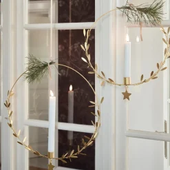 House Doctor Christmas Candle Holders|Kerzenständer, HDMistel, Messing-finish