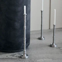 House Doctor Heimdekor|Teelichthalter Und Kerzenständer|Kerzenständer, Jersey, Silber oxidiert