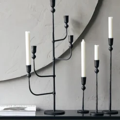 House Doctor Heimdekor|Teelichthalter Und Kerzenständer|Kerzenständer, Trivo, Schwarz