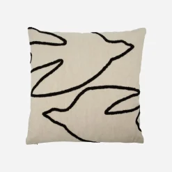 House Doctor Heimtextilien|Kissenbezüge|Kissenbezug, HDFly, Schwarz;Off-White