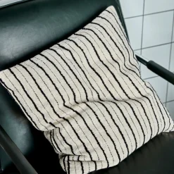 House Doctor Heimtextilien|Kissenbezüge|Kissenbezug, HDLines, Schwarz;Off-White