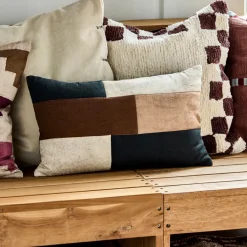 House Doctor Heimtextilien|Kissenbezüge|Kissenbezug, HDPatch, Schwarz;Sand;Braun