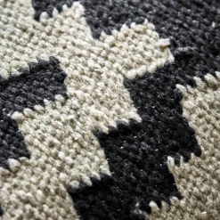 House Doctor Heimtextilien|Kissenbezüge|Kissenbezug, HDWulo, Schwarz/Off-Weiß