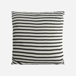 House Doctor Heimtextilien|Kissenbezüge|Kissenbezug, Stripe, Schwarz/Grau