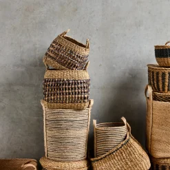 House Doctor Aufbewahrung|Aufbewahrung|Korb, HDPauta, Natur;Schwarz