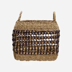 House Doctor Aufbewahrung|Aufbewahrung|Korb, HDPauta, Natur;Schwarz