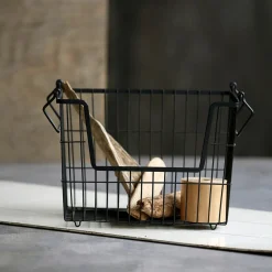 House Doctor Aufbewahrung|Aufbewahrung|Korb, Taw, Mattschwarz