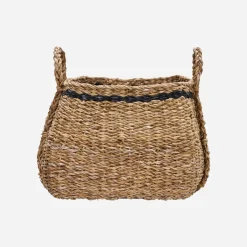 House Doctor Aufbewahrung|Aufbewahrung|Körbe, HDLaine, Natur;Schwarz