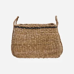 House Doctor Aufbewahrung|Aufbewahrung|Körbe, HDLaine, Natur;Schwarz