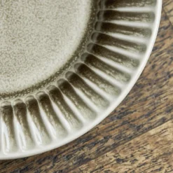 House Doctor Geschirr|Geschirr|Kuchenteller, HDPleat, Grau/braun