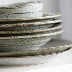 House Doctor Geschirr|Geschirr|Kuchenteller, Rustic, Grau/Blau