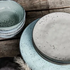 House Doctor Geschirr|Geschirr|Kuchenteller, Rustic, Grau/Blau