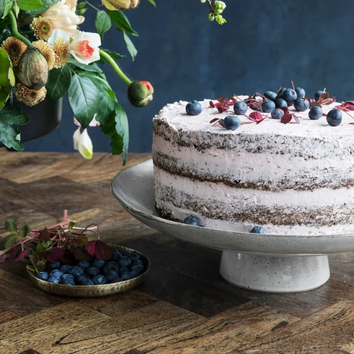 House Doctor Geschirr|Geschirr|Kuchenteller, Rustic, Grau/Blau