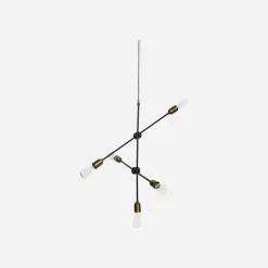 House Doctor Beleuchtung|Esstischlampen|Lampe, Molecular, Schwarz/Messing