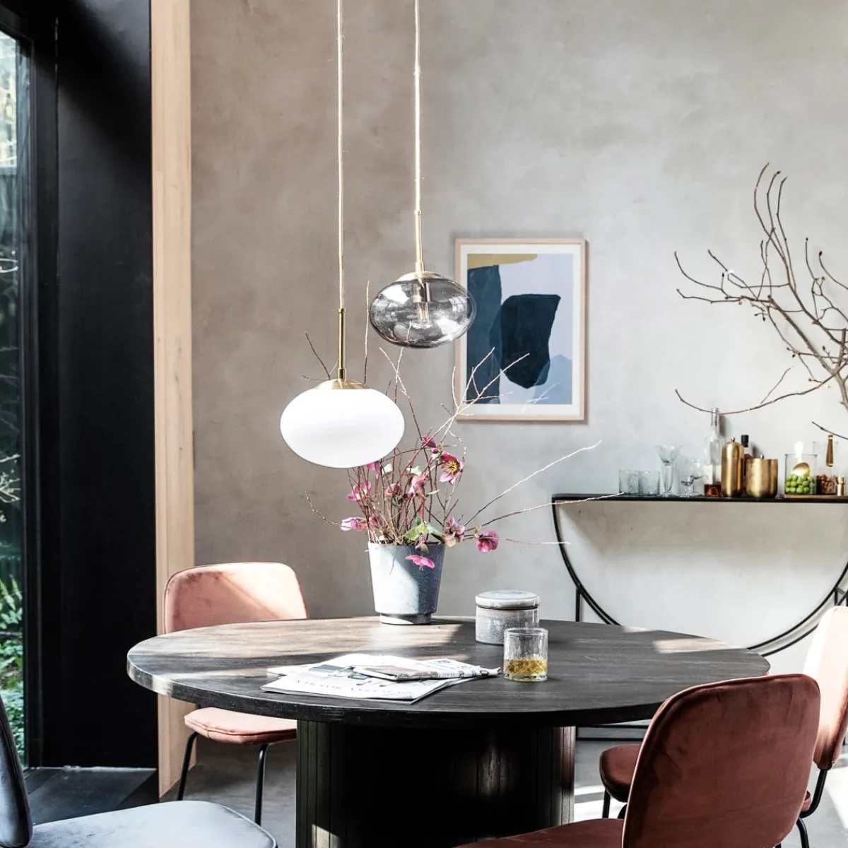 House Doctor Beleuchtung|Esstischlampen|Lampe, Opal, Weiß