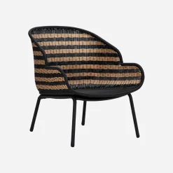 House Doctor Gartenmöbel|Gartenmöbel|Lounge-Sessel, HDHapur, Natur;Schwarz