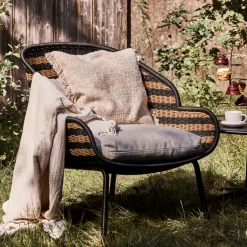 House Doctor Gartenmöbel|Gartenmöbel|Lounge-Sessel, HDHapur, Natur;Schwarz