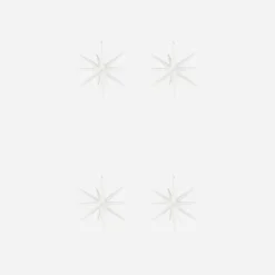 House Doctor Christmas Ornaments|Ornamente, HDSpike, Weiß mit funkeln