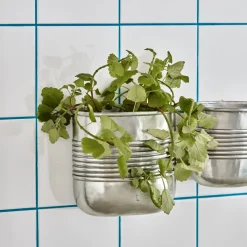 House Doctor Heimdekor|Blumentöpfe Und Übertöpfe|Pflanzer, HDGroove, Antiksilber-Finish