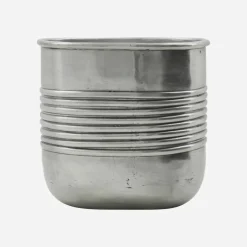 House Doctor Heimdekor|Blumentöpfe Und Übertöpfe|Pflanzer, HDGroove, Antiksilber-Finish