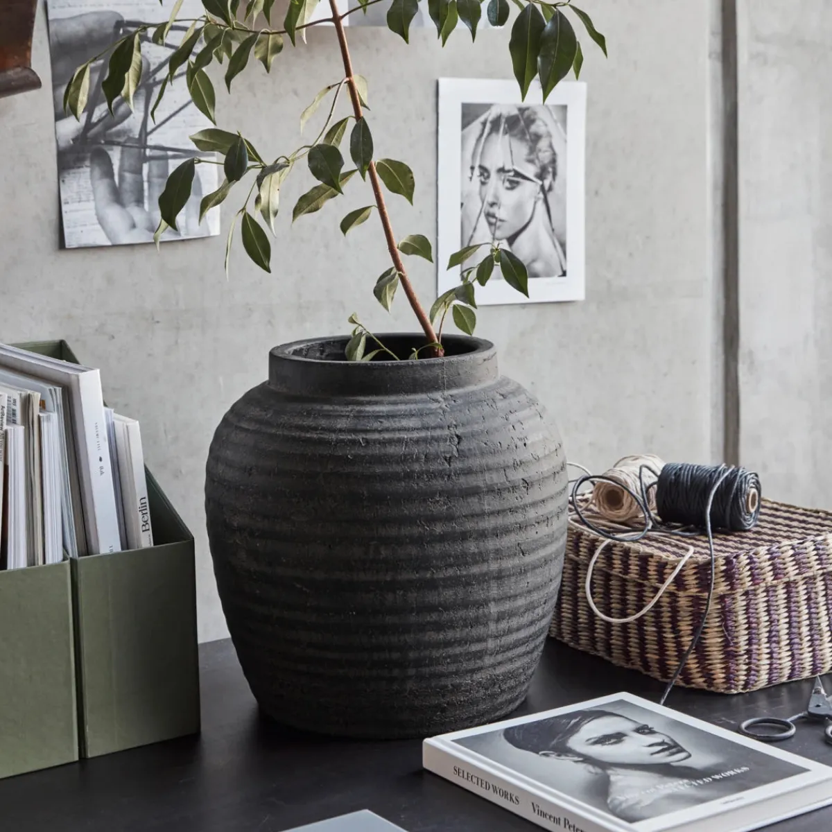 House Doctor Heimdekor|Blumentöpfe Und Übertöpfe|Planter, HDHafa, Grey;Brown