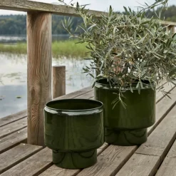 House Doctor Blumentöpfe|Blumentöpfe|Planter, HDPile, Green