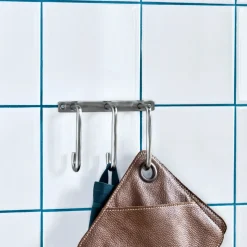 House Doctor Badezimmeraccessoires|Aufbewahrung Im Badezimmer|Rack, HDWelo, Gebürstetes Silber-Finish