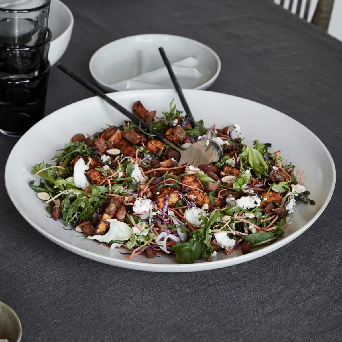 House Doctor Geschirr|Geschirr|Schale, Pion, Grau/ weiß