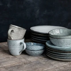 House Doctor Geschirr|Geschirr|Schüssel, Rustic, Grau/Blau